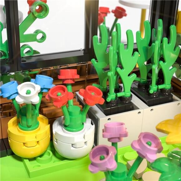 TEMI Flower House Building Set,Garden House Creative Building Toy with LED - Picture 5 of 7